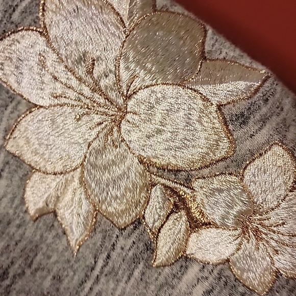 Small Sequin Satin Floral Embroidery Jogger pants PINK Victoria Secret - Picture 7 of 8